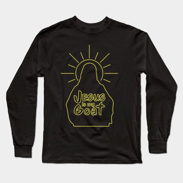 Jesus is my Goat - Neon Yellow Long Sleeve T-Shirt by Sacred Dreamers